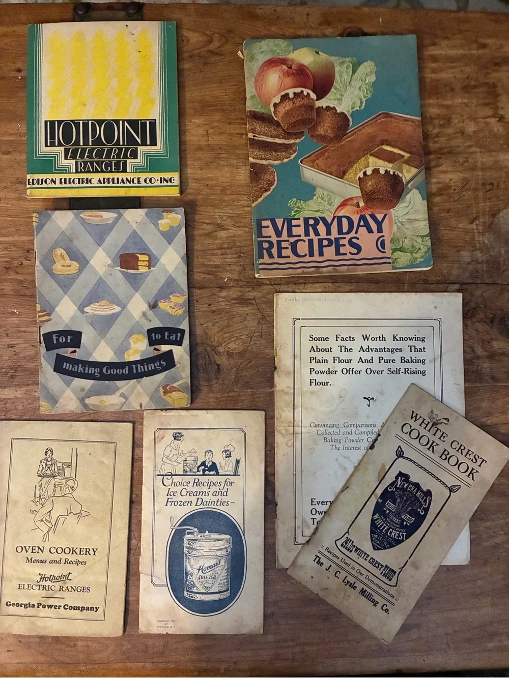 Vintage Depression Era. 1910-1926:  9 - Promotional Cookbooks/Kitchen Mementos,
